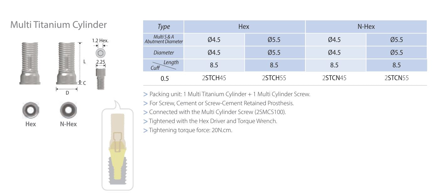 Multi Titanium Cylinder